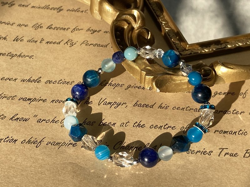 【blue sea, blue sky. Girls Bracelet] Stone, Blue Stone, Eagle's Stone|Single Product Guarantee - Bracelets - Other Materials 