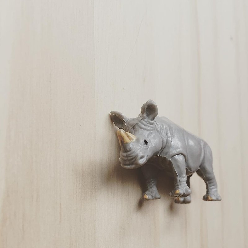 Animal magnet Rhino - Magnets - Plastic Gray