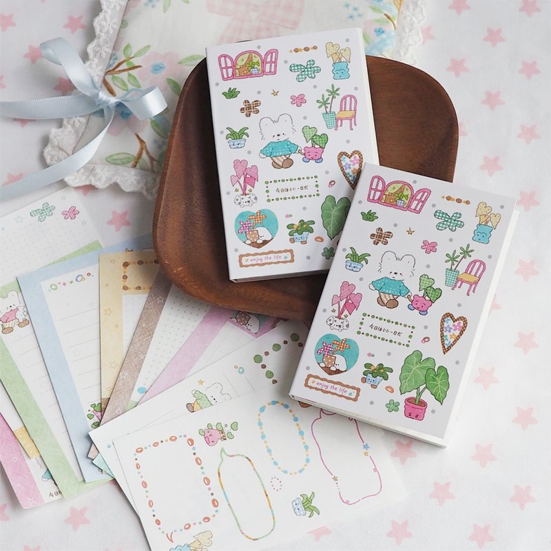 Dog Bus VOL.15 Cute Puppy Plant Series Sticky Notes / Memo Pad - กระดาษโน้ต - กระดาษ หลากหลายสี