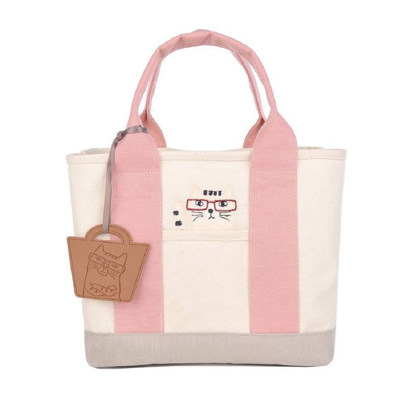 Kusuguru Japan Japanese layered partition storage portable tote bag gift leather pendant pink - Handbags & Totes - Other Man-Made Fibers Pink