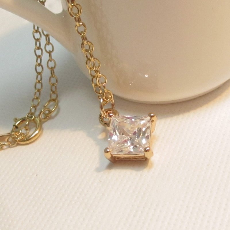 【14K Gold Special Series】 Simple style Necklace - Like Diamond - Necklaces - Other Metals Gold