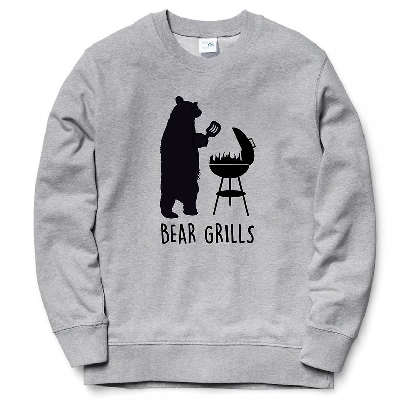BEAR GRILLS #2 GRAY SWEATSHIRT - Men's T-Shirts & Tops - Cotton & Hemp Gray