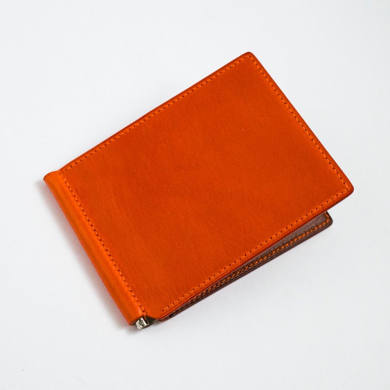 Money Clip - Mens Accessories (Orange) - Wallets - Genuine Leather 