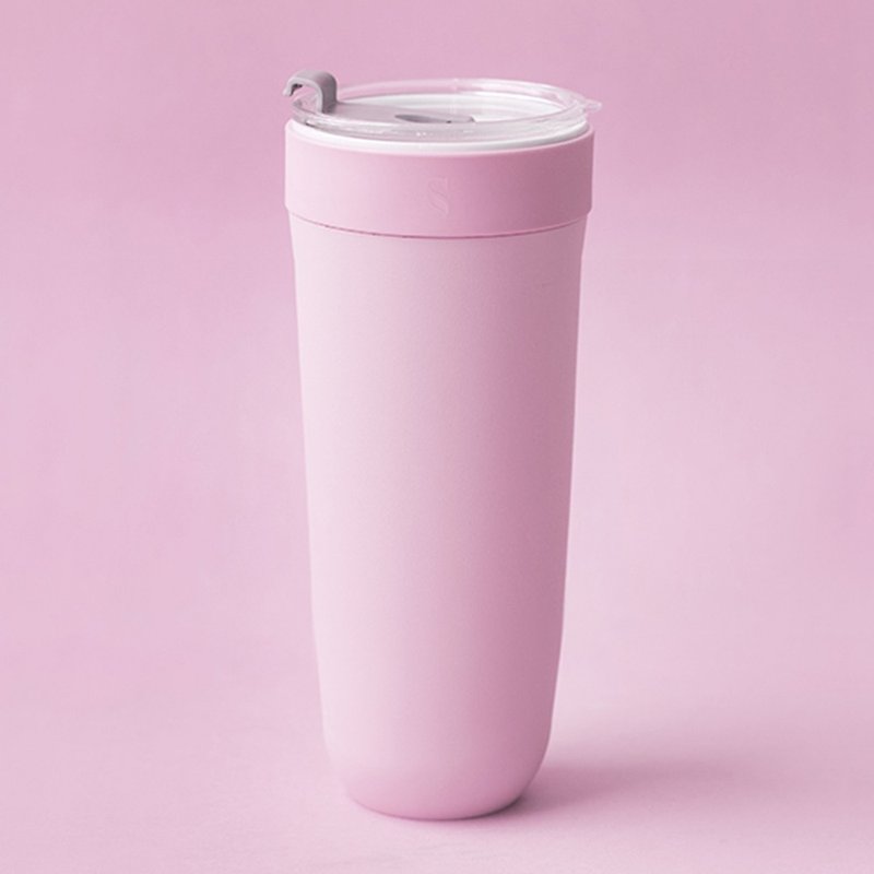 Swanz天鵝瓷 芯動陶瓷隨身杯-850ml (櫻花粉) - 咖啡杯 - 陶 粉紅色