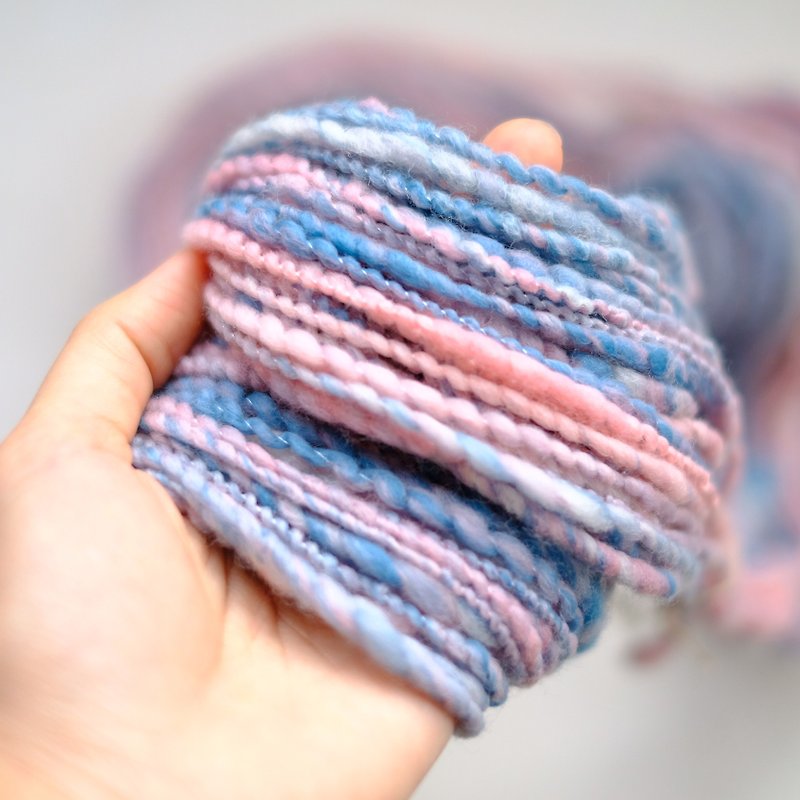 手紡ぎ糸_BUBBLE_メリノウール_スライド - 編み物/刺繍/羊毛フェルト/裁縫 - ウール 