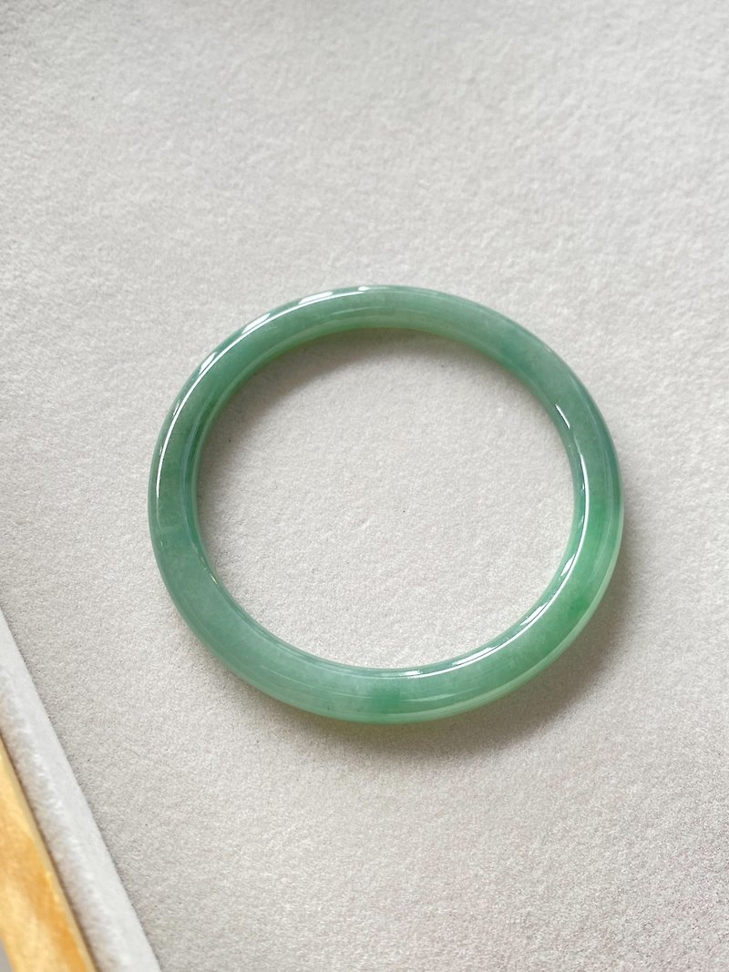 Laokeng Bing is full of oily green circles 58|Natural Burmese Jadeite - Bracelets - Jade Green