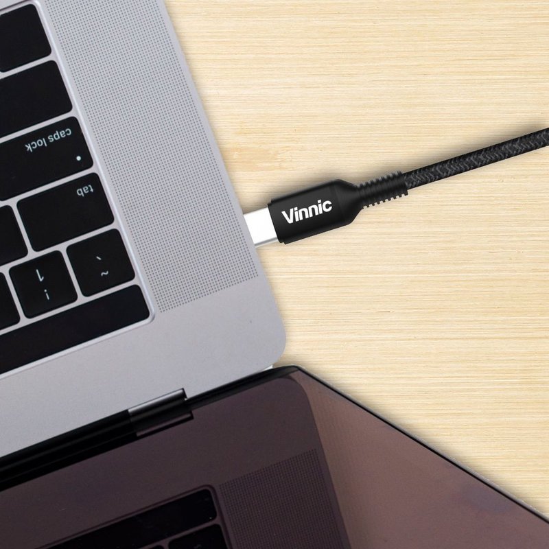 Vinnic 60W USB-C to USB-C 快速充電線 10厘米/2米/3米 - 行動電源/充電線 - 其他材質 黑色