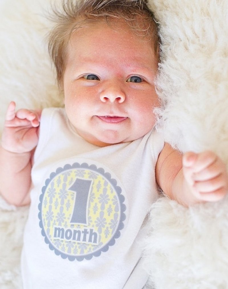 美國｜Little Baby Bumblebee 0-1歲寶寶月份貼紙 ❤ 妙衣貼 / 寶寶成長紀錄-歐式風情-G081 - 滿月禮物 - 紙 多色