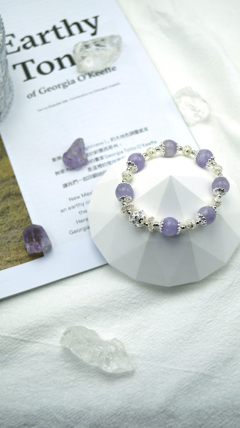 Lavender amethyst bracelet | Increase popularity | Customized natural crystal bracelet - Bracelets - Crystal 