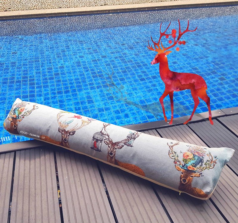 歐洲皇家緹花抱枕 針織限量2個 華麗的旅程 森林鹿 夢幻 創意禮物 - 枕頭/咕𠱸 - 棉．麻 