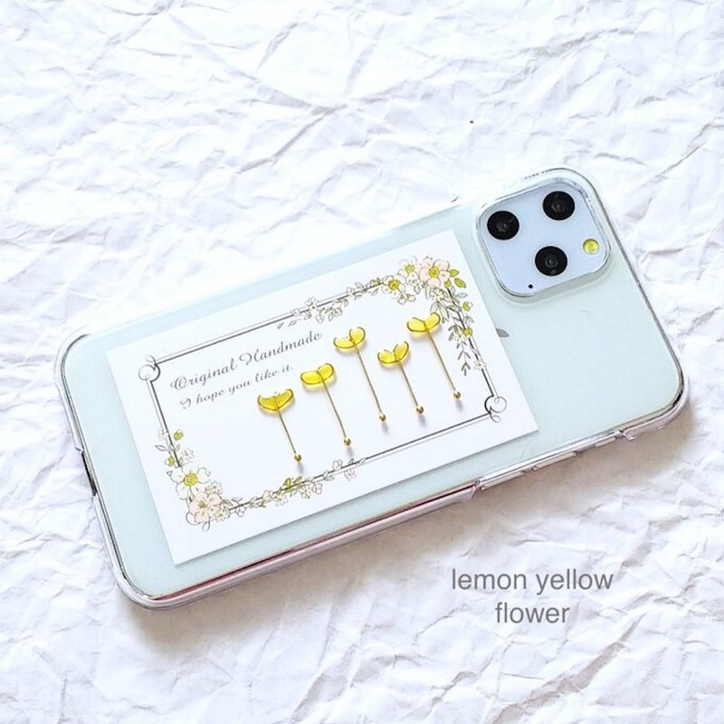 lemon yellow heart flower smartphone case - Phone Cases - Resin Yellow