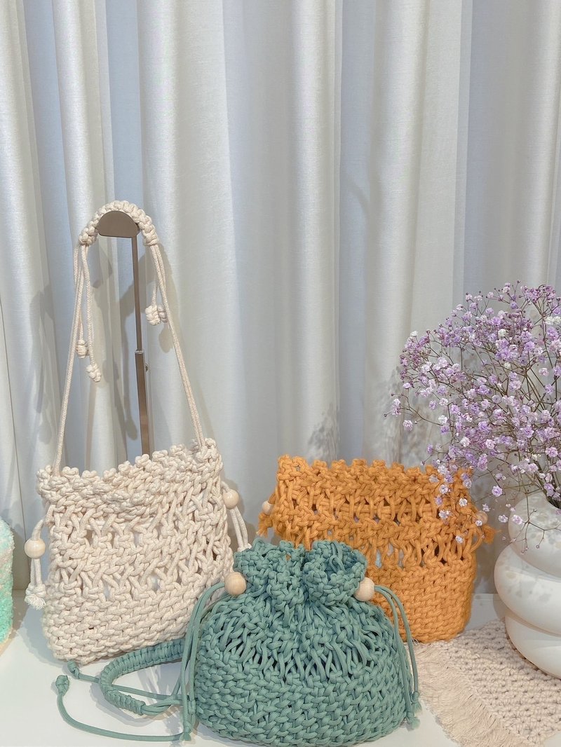 Macrame French Knotting - Relaxed Drawstring Bag 2-Day Workshop (Cultural Coupons Accepted) - เย็บปักถักร้อย/ใยขนแกะ/ผ้า - ผ้าฝ้าย/ผ้าลินิน 