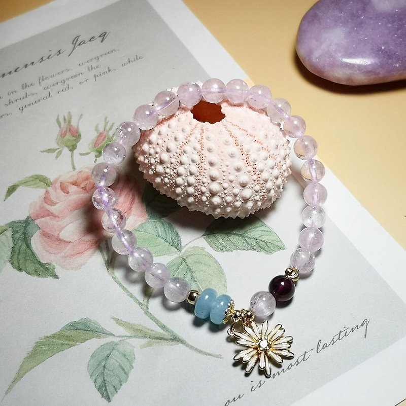 kunzite bracelet - Bracelets - Crystal Purple