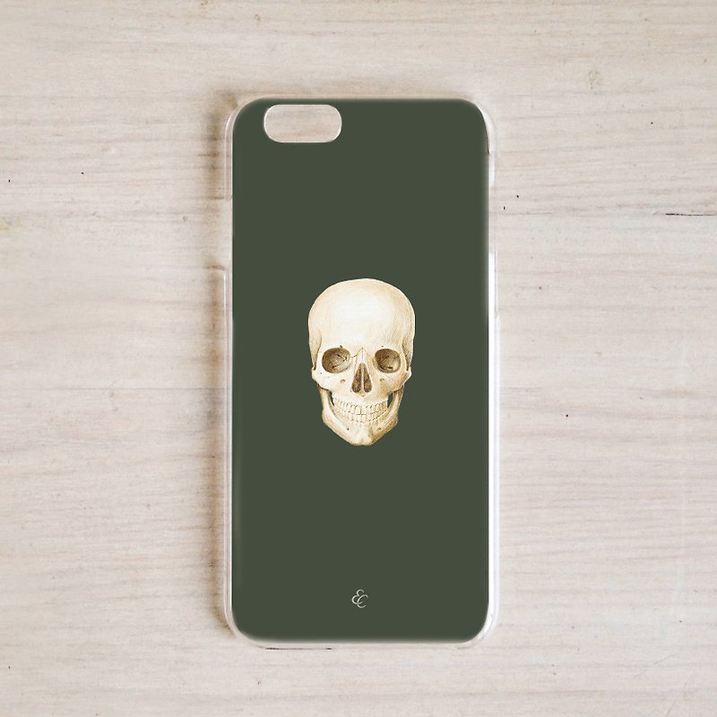 Skull organ mobile phone case, bones, gifts for physicians, nurses, medical students, anatomy, customized scientific gifts - Phone Cases - Plastic Green