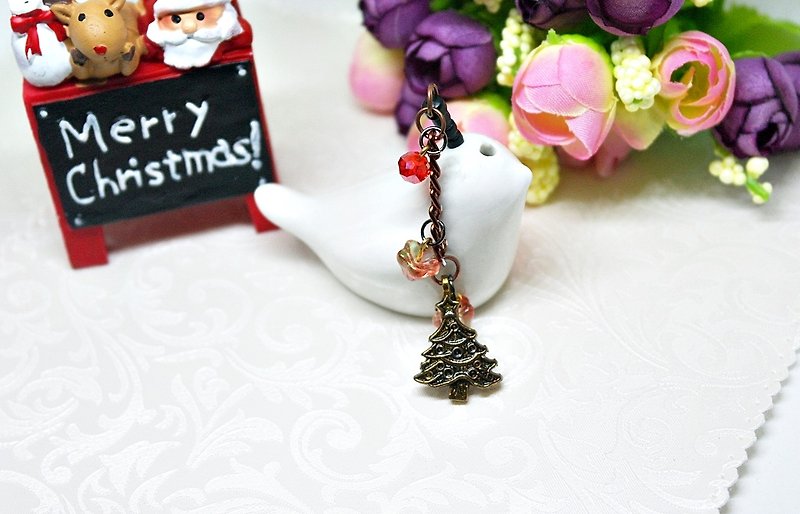 <Christmas Tree>-Headphone Plug Series-=>Limited X1 #Christmas# #交换礼物# - หูฟัง - โลหะ สีแดง