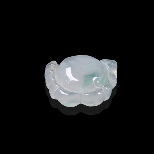 瓔珞翡翠 【八方來財】冰種飄花翡翠螃蟹 | 裸石 | 天然緬甸玉A貨翡翠