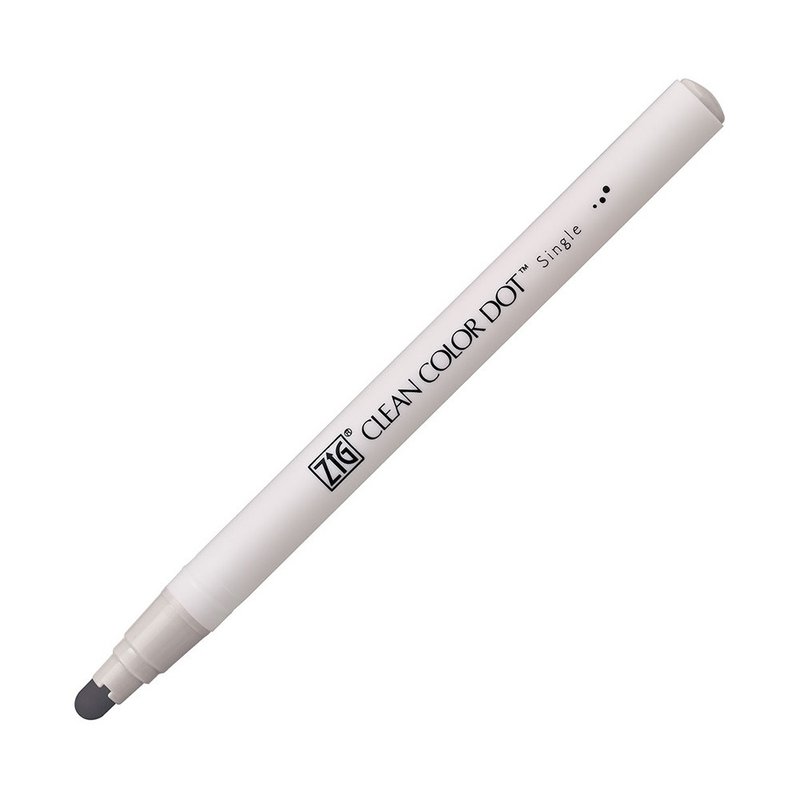 [Kuretake Japanese Kuretake] ZIG Clean Color Dot single-head dot pen light gray - อุปกรณ์เขียนอื่นๆ - วัสดุอื่นๆ สีเทา