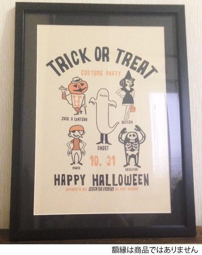 TRICK OR TREAT Poster / print A3 size - Earrings & Clip-ons - Other Metals 