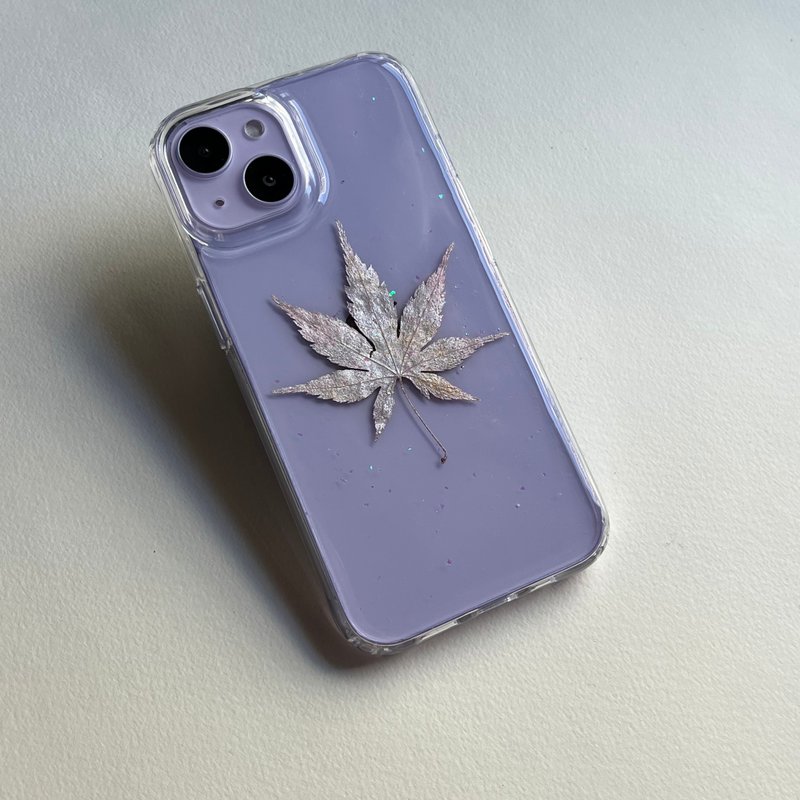 聖誕楓林 押花 手機殼 禮物 IPhone - 手機殼/手機套 - 塑膠 銀色