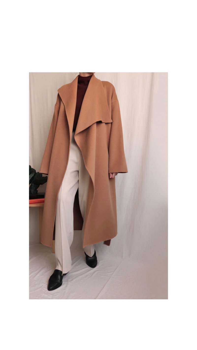 Autograph Coat cashmere wool multi-way multi-way coat classic camel - เสื้อแจ็คเก็ต - ขนแกะ 