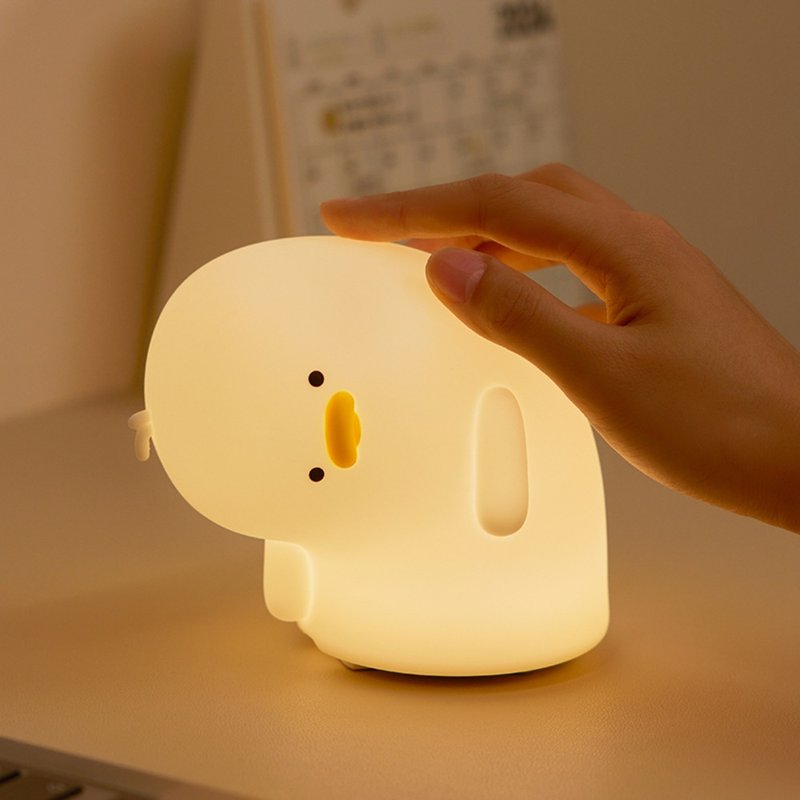 The first choice for healing|Papa Farm_Crooked Duckling Night Lamp|Bedside Lamp|Pat Lamp|Healing System|Small Ornaments - Gadgets - Silicone 