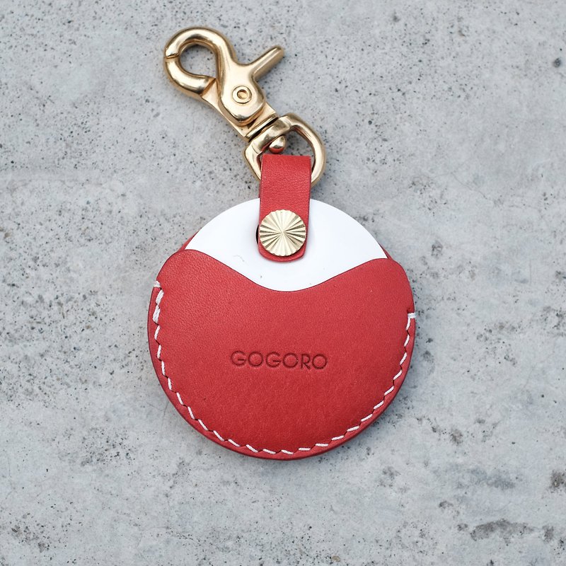 Gogoro/gogoro2 key holster key holder / Pueblo matte series red - Keychains - Genuine Leather Red