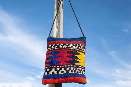 omhandmade 民族風側背包 手工織布側背包 kilim斜背包-土耳其地毯編織地毯包