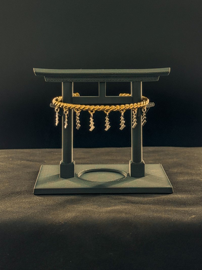 注連繩手環－細款　鳥居型展示台附送 - 手鍊/手環 - 銅/黃銅 