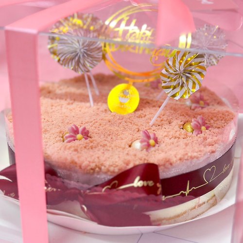 DolceVita 多茄米拉創意甜點 母親節蛋糕-法式頂級莓果生乳酪(八吋) 贈送蛋糕裝飾插件