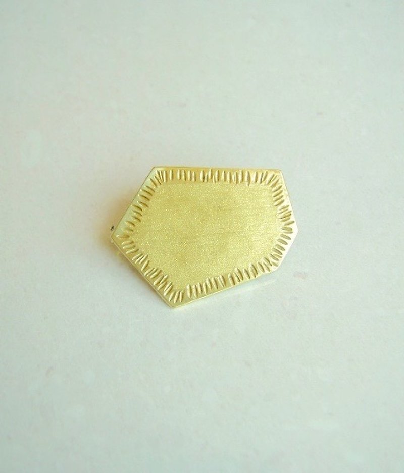 Polygon / brooch - Brooches - Other Metals Gold