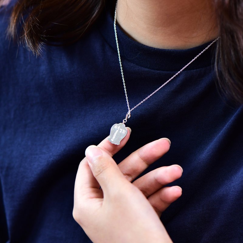 Tibetan Buddhist wish-fulfilling ten signs of freedom sterling silver pendant - Necklaces - Precious Metals Multicolor