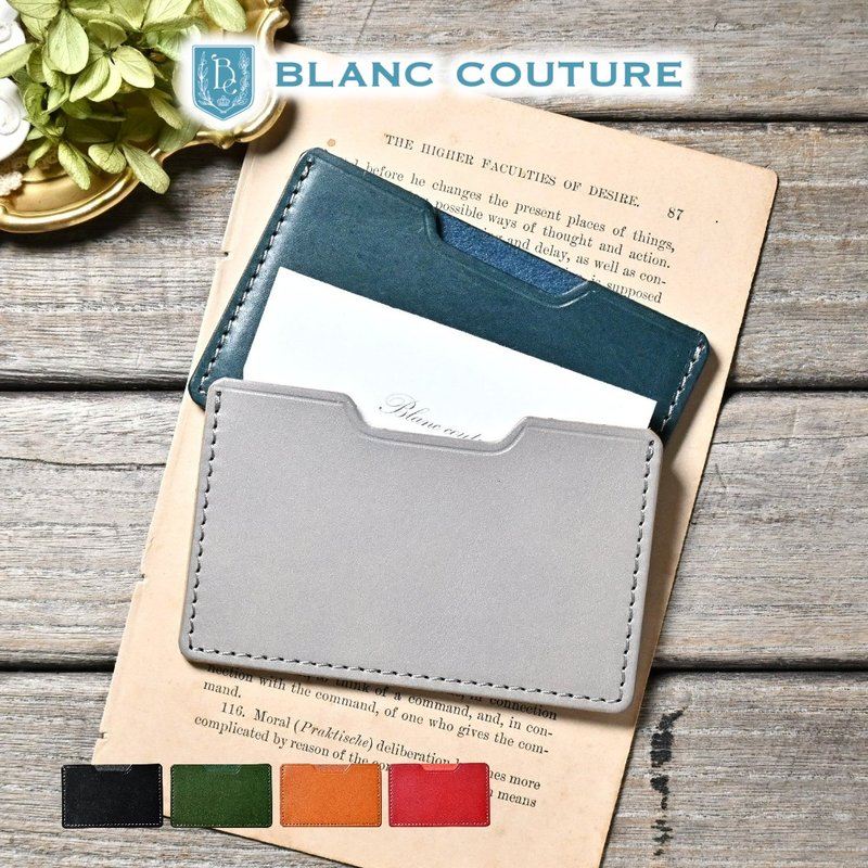 Card Business Card Case Thin Slim Leather - Card Holders & Cases - Genuine Leather Black