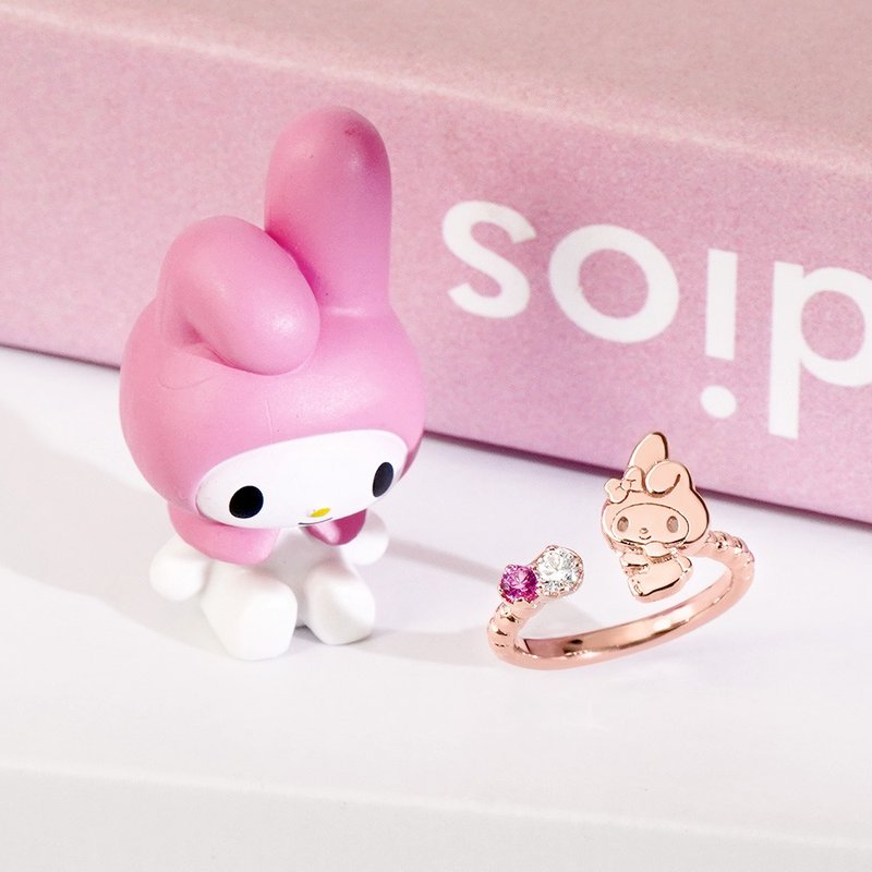 Small Gift for U Collection - My Melody Sterling Silver Ring - General Rings - Sterling Silver Pink