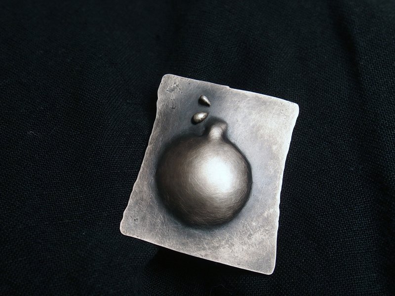 Landscape of the Body Series #c33 bottle brooch - Brooches - Silver Silver