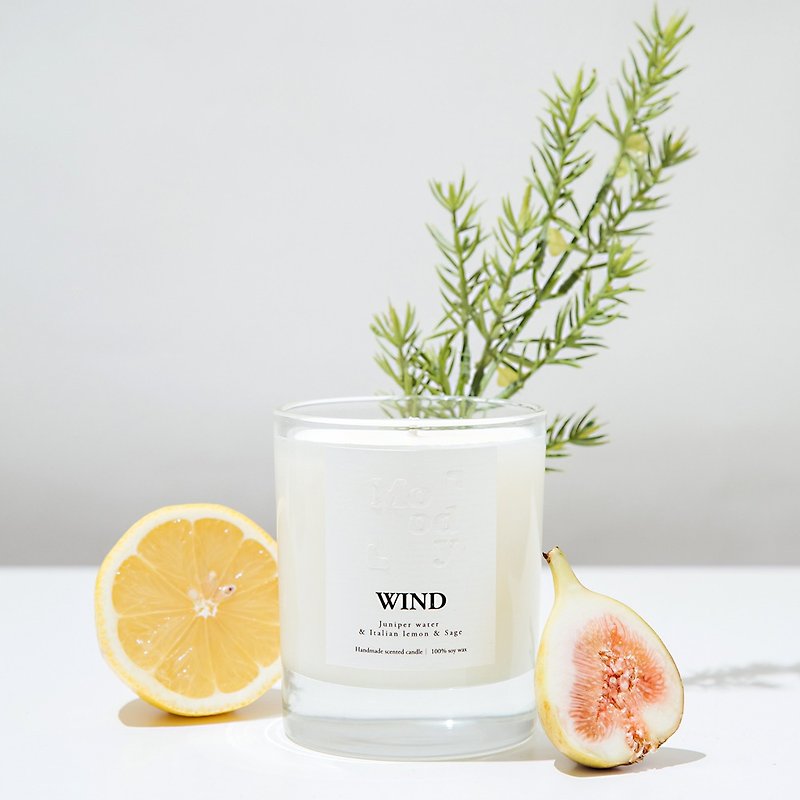 【Moody】100% soy scented candle (WIND) - เทียน/เชิงเทียน - ขี้ผึ้ง 