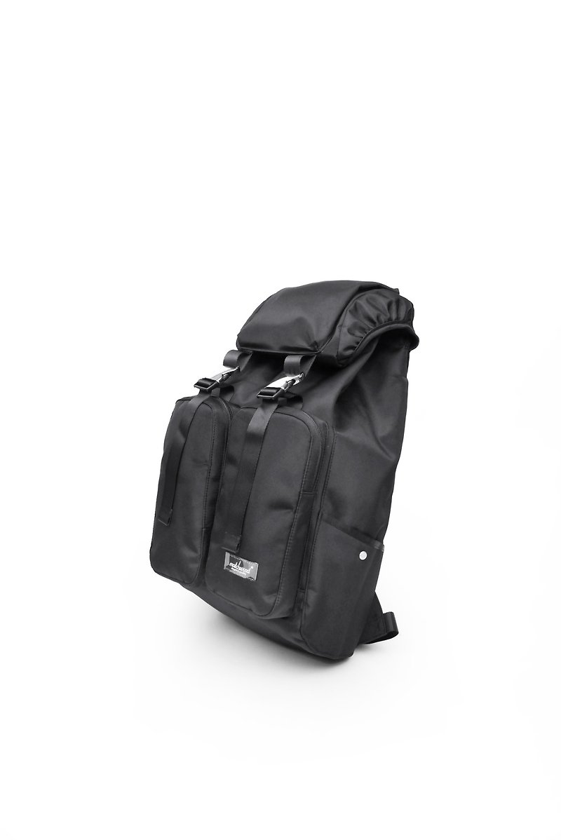 Matchwood Design Matchwood Defender Backpack Waterproof Notebook Backpack Black Christmas Gift Bag Travel to work - กระเป๋าเป้สะพายหลัง - วัสดุกันนำ้ สีดำ