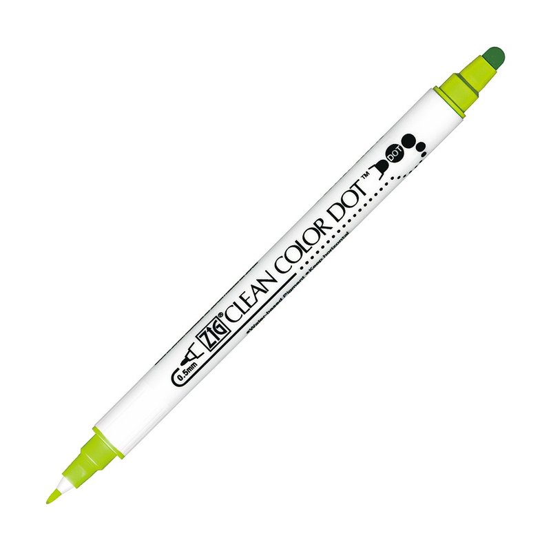 【Kuretake 日本吳竹】ZIG Clean Color Dot 點點筆 奇異果 - 其他書寫用具 - 塑膠 綠色