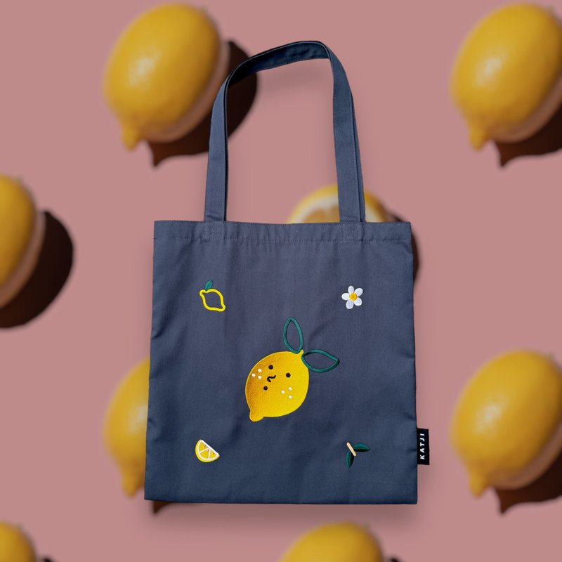 Tote Bag : Apple & Lemon - อื่นๆ - งานปัก สีแดง