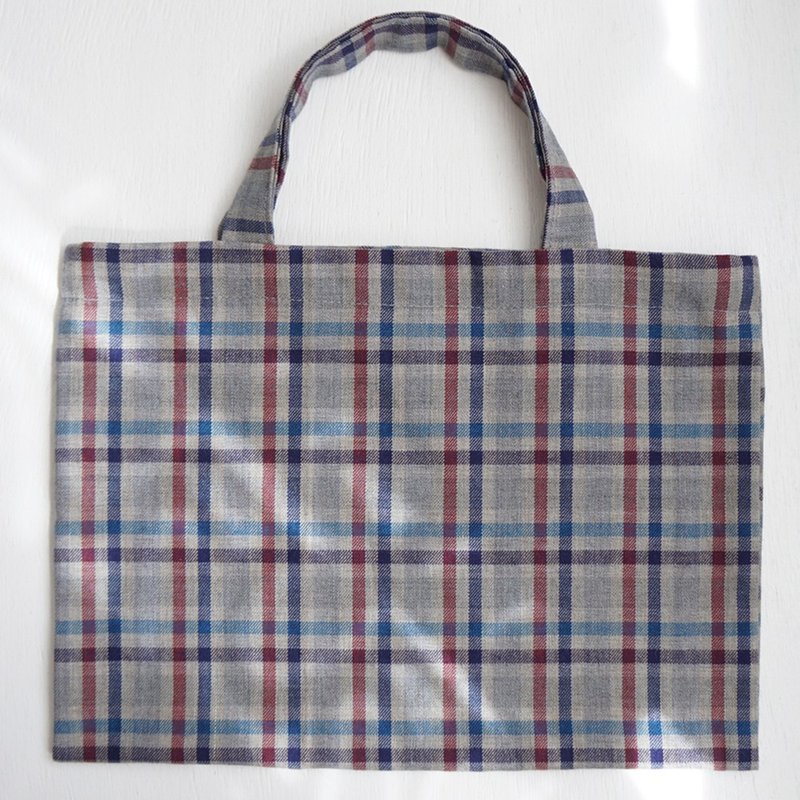 Ba-ba handmade mini carrying bag  No.B5B9 - 手提包/手提袋 - 其他材質 灰色
