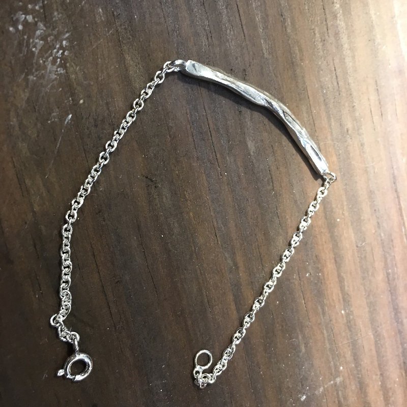 [Half acre of light] sterling silver branch simple bracelet (spot) - สร้อยข้อมือ - โลหะ สีเทา