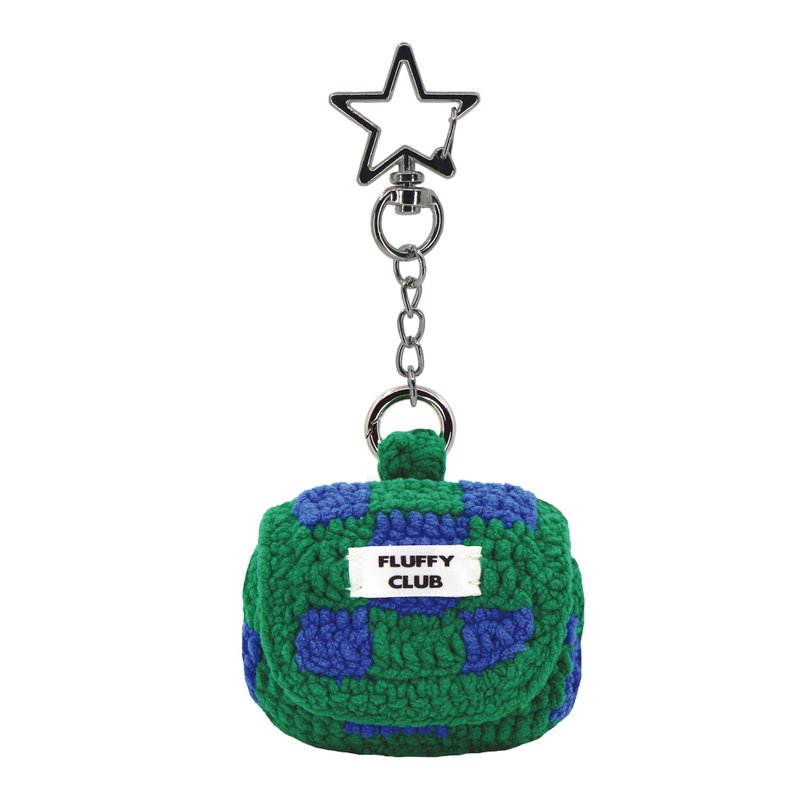 'CHECKMATE!' checkerboard AirPods 3 & Pro Case (GREEN BLUE _STAR SPRING) - AirPods/耳機保護套 - 繡線 綠色