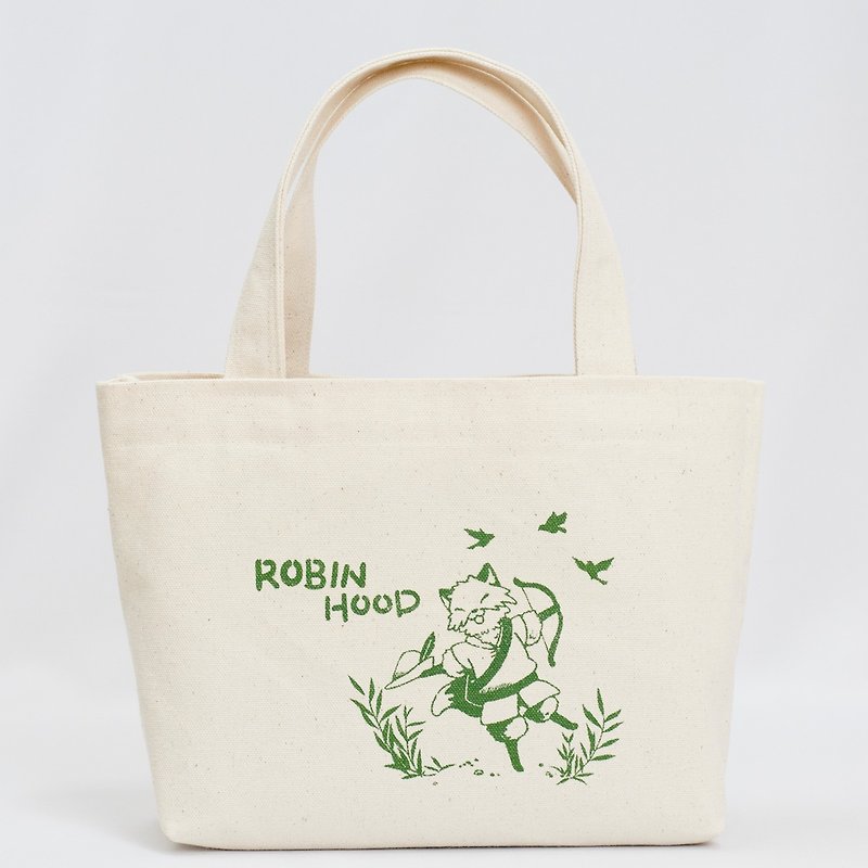 Robinhood Cotton Canvas - กระเป๋าถือ - ผ้าฝ้าย/ผ้าลินิน ขาว