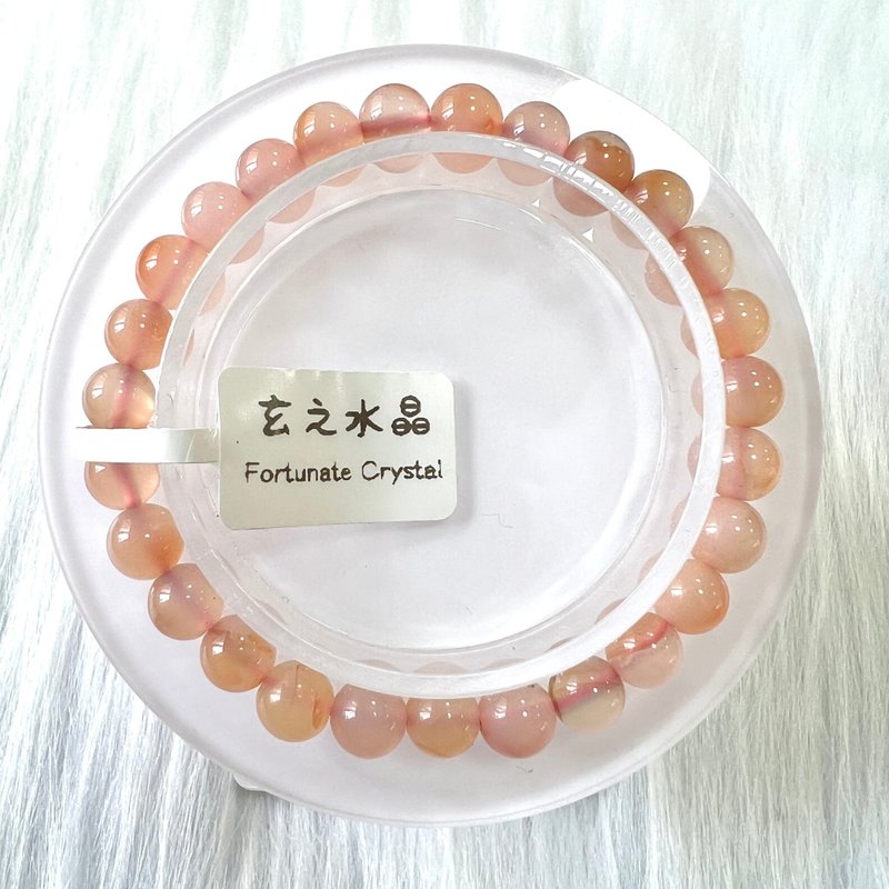 鹽源瑪瑙手串 | 水晶 | 水晶手串 | 水晶手鏈 | 水晶手鍊 - 手鍊/手環 - 水晶 粉紅色