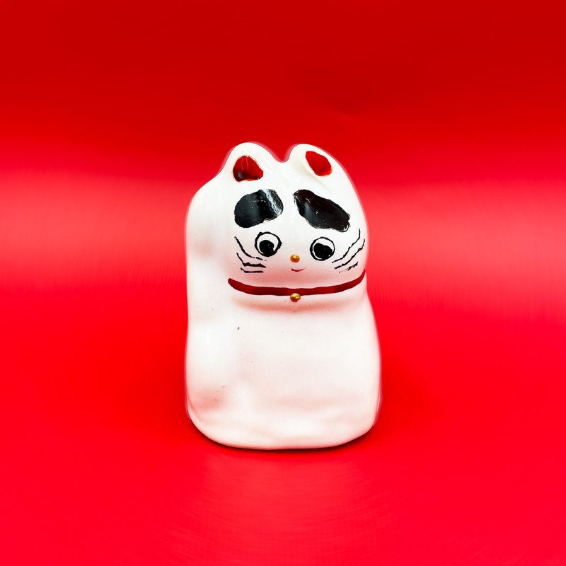 街頭開運招財貓_mi-mi-mauh-mauh咪咪貓貓系列_#018 - 擺飾/家飾品 - 陶 白色