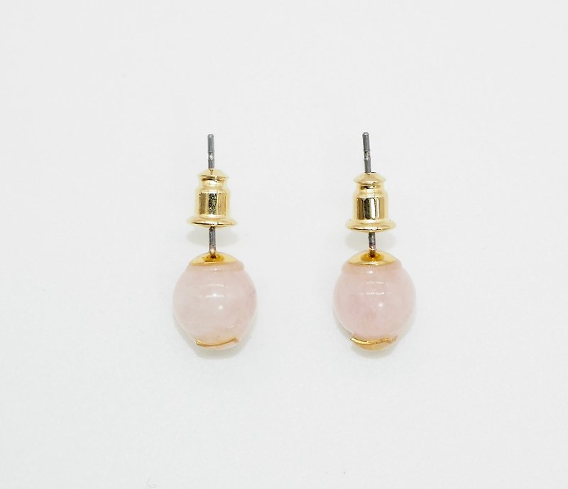 GD CLASSIC- pink morganite earrings. Stone semantics - relationships - ต่างหู - เครื่องเพชรพลอย 
