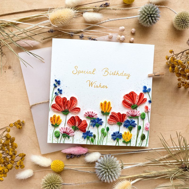 Greeting Card - Special Birthday Wishes - 卡片/明信片 - 紙 多色