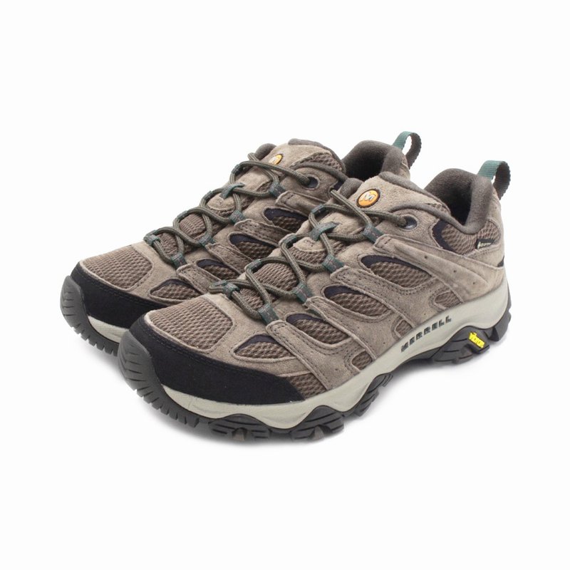 MERRELL (Male) MOAB 3 GORE-TEX Waterproof Suburban Mountain Hiking Shoes Men's Shoes - Original Stone Brown - รองเท้าวิ่งผู้ชาย - วัสดุกันนำ้ 