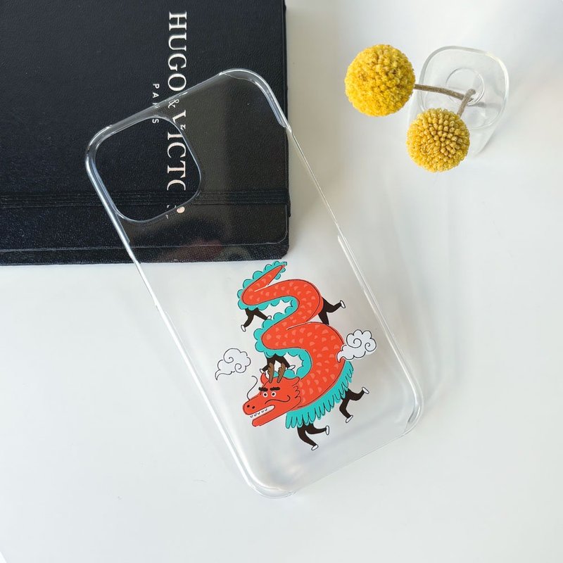 Clear Phone Case - Dragon Dance - - Phone Cases - Plastic Transparent