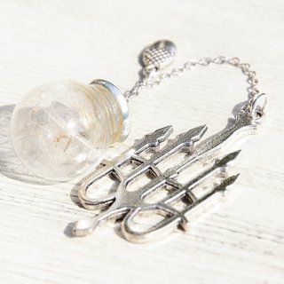 Metal texture glass ball bookmark stationery-forest dandelion forest + silver classical European style candle holder