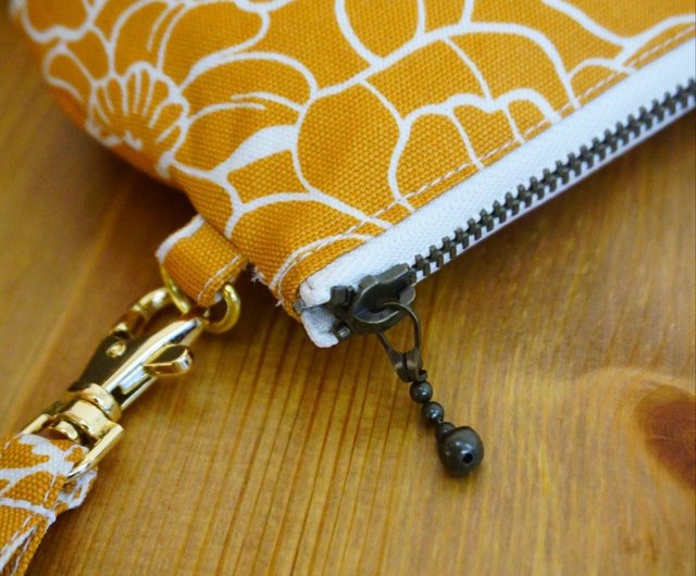 オレンジデイフラワーダンスクラッチ - ショップ snowflake-handmade